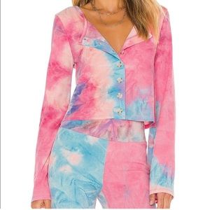 Beach Riot x Revolve Gigi Top in Peach Sparkle Size Medium